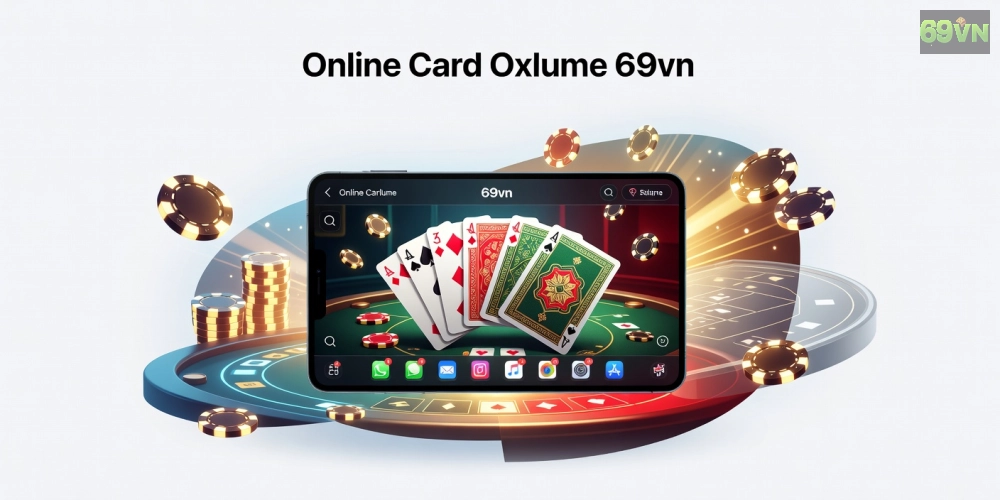 Hình minh họa khái niệm game bài online 69vn với giao diện chơi bài hiện đại